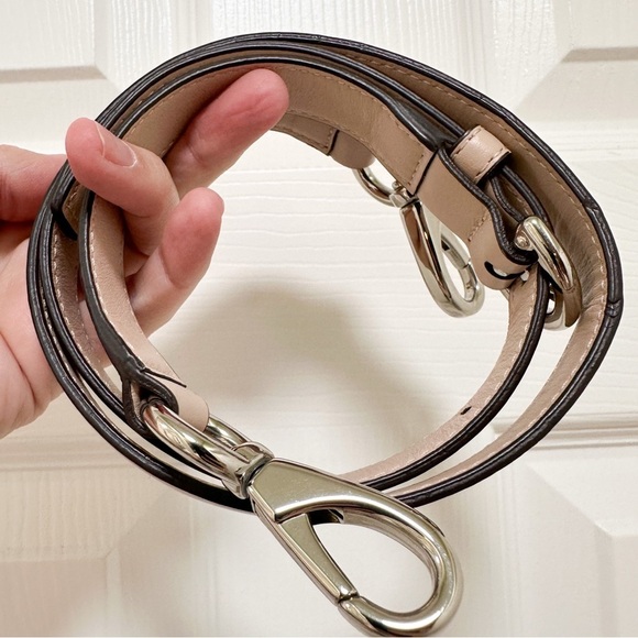 Coach Kristin Woven Leather Hobo Shoulder Bag Tuberose Pink - Picture 9 of 12